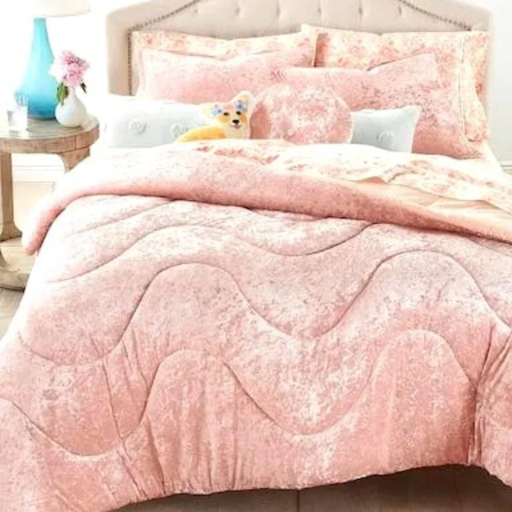 𝅺Whim by Martha Stewart Collection Velvet Wave 3-PC. Full/Queen Comforter Set
